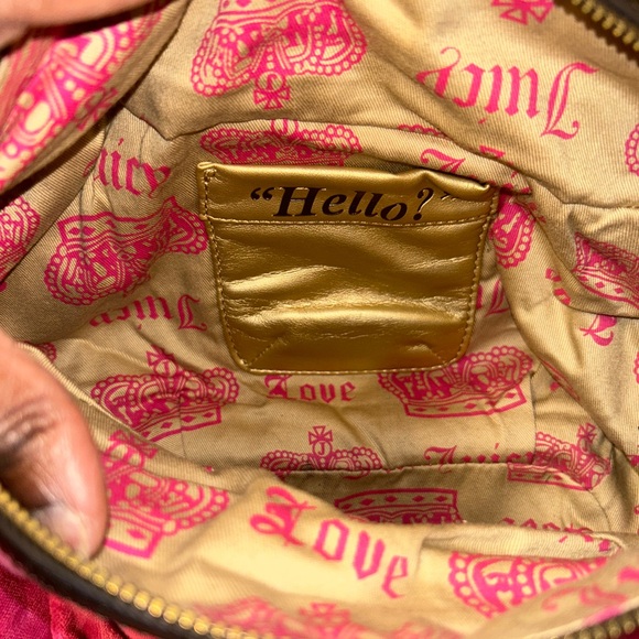 Juicy Couture Pink and Black Shoulder Bag with Heart Charm - Picture 5 of 7